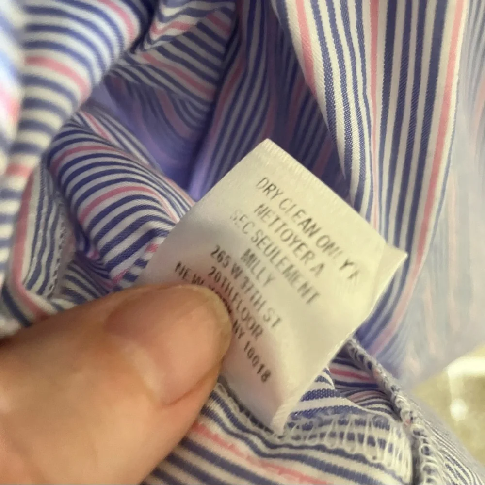 Milly Lavender Striped Sleeveless Dress - Picture 8 of 12